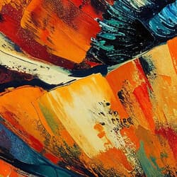 Poppy Field Digital Download | Nature Wall Decor | Flowers Decor | Blue, Orange and Brown Print | Impressionist Wall Art | Living Room Art | Housewarming Digital Download | Summer Wall Decor | Oil Painting