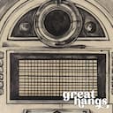 Closeup view of A vintage graphite sketch, a jukebox