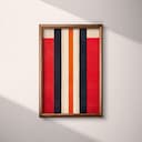 Full frame view of A contemporary textile print, symmetric stripe pattern