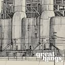 Closeup view of A vintage graphite sketch, a power plant