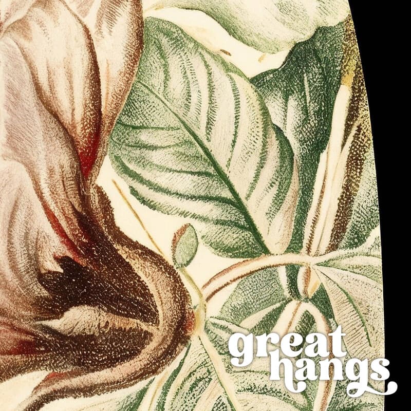 Closeup view of A vintage pastel pencil illustration, the letter "O" with a flower