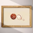 Full frame view of A cute chibi anime pastel pencil illustration, a basketball and baseball