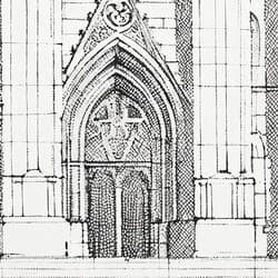 Cathedral Digital Download | Architecture Wall Decor | Architecture Decor | White, Black and Gray Print | Vintage Wall Art | Entryway Art | Housewarming Digital Download | Graphite Sketch