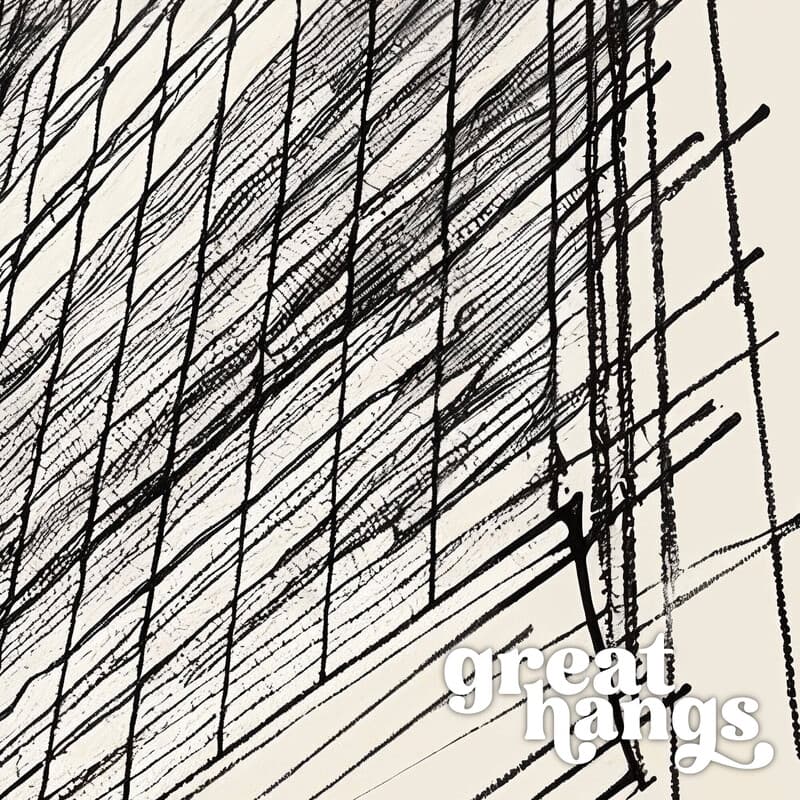 Closeup view of A vintage charcoal sketch, a skyscraper