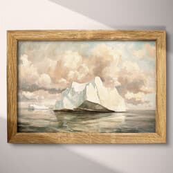 Iceberg Digital Download | Nature Wall Decor | Landscapes Decor | Beige, Brown, Gray and Black Print | Impressionist Wall Art | Living Room Art | Grief & Mourning Digital Download | Winter Wall Decor | Oil Painting