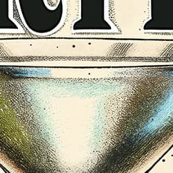 Martini Glass Art | Beverages Wall Art | Food & Drink Print | White, Black and Gray Decor | Vintage Wall Decor | Bar Digital Download | Bachelor Party Art | Summer Wall Art | Pastel Pencil Illustration