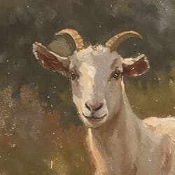 Goats Digital Download | Animal Wall Decor | Animals Decor | Beige and Brown Print | Impressionist Wall Art | Living Room Art | Housewarming Digital Download | Summer Wall Decor | Oil Painting