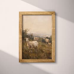 Goats Digital Download | Animal Wall Decor | Animals Decor | Beige and Brown Print | Impressionist Wall Art | Living Room Art | Housewarming Digital Download | Summer Wall Decor | Oil Painting