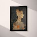 Full frame view of An abstract vintage oil painting, a man with a crown on his head