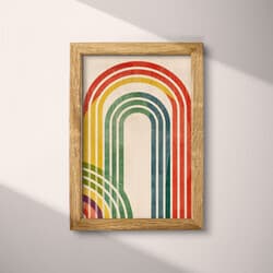 Rainbow Pattern Digital Download | Abstract Wall Decor | White, Red, Black, Orange and Green Decor | Vintage Print | Kids Wall Art | LGBTQ Pride Art | Spring Digital Download | Textile