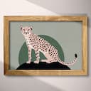 Full frame view of A retro cartoon drawing, a cheetah