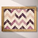 Full frame view of A minimalist textile print, symmetric chevron pattern