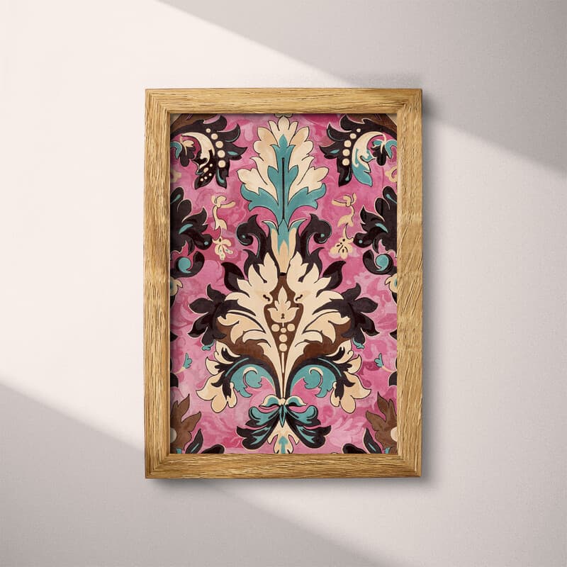 Full frame view of A baroque tapestry print, floral pattern