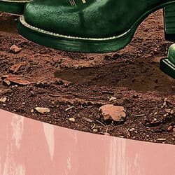 Cowboy Boots Digital Download | Western Wall Decor | Botanical Decor | Pink, Black, Green and Beige Print | Art Deco Wall Art | Living Room Art | Housewarming Digital Download | Spring Wall Decor | Pastel Pencil Illustration