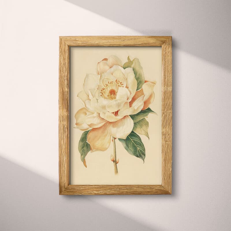 Full frame view of A vintage pastel pencil illustration, a linden flower