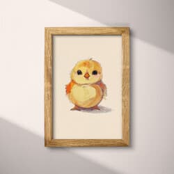 Chicken Art | Animal Wall Art | Animals Print | White, Brown and Black Decor | Chibi Wall Decor | Kids Digital Download | Back To School Art | Easter Wall Art | Spring Print | Colored Pencil Illustration