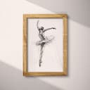 Full frame view of A vintage graphite sketch, a ballerina