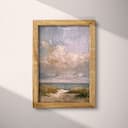 Full frame view of An impressionist oil painting, seascape, cloudy sky