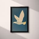 Full frame view of An abstract minimalist pastel pencil illustration, a bird flying