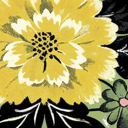 Floral Design Art | Floral Wall Art | Flowers Print | Green, Black, White, Brown and Yellow Decor | French country Wall Decor | Living Room Digital Download | Housewarming Art | Spring Wall Art | Textile