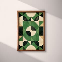 Geometric Pattern Art | Abstract Wall Art | Abstract Print | Black, Beige, Green and Brown Decor | Minimal Wall Decor | Living Room Digital Download | Housewarming Art | Autumn Wall Art | Textile