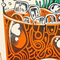 Aperol Spritz Digital Download | Cocktail Wall Decor | Food & Drink Decor | White, Black, Orange, Gray, Green and Red Print | Vintage Wall Art | Bar Art | Bachelor Party Digital Download | Summer Wall Decor | Linocut Print