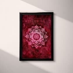 Intricate Pattern Art | Pattern Wall Art | Landscapes Print | Brown, Pink and Red Decor | French country Wall Decor | Living Room Digital Download | Housewarming Art | Autumn Wall Art | Tapestry Print