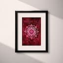 Matted frame view of A french country tapestry print, symmetric intricate pattern