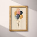 Full frame view of A cute simple illustration with simple shapes, balloons