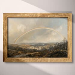 Rainbow Digital Download | Nature Wall Decor | Landscapes Decor | Gray, Black and Beige Print | Baroque Wall Art | Living Room Art | Grief & Mourning Digital Download | Autumn Wall Decor | Oil Painting
