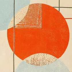 Circle Pattern Art | Geometric Wall Art | Abstract Print | Beige, Red, Gray, Green and Brown Decor | Bauhaus Wall Decor | Living Room Digital Download | Housewarming Art | Autumn Wall Art | Textile