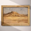 Full frame view of An impressionist oil painting, a desert butte