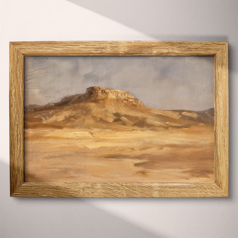 Full frame view of An impressionist oil painting, a desert butte