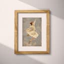 Matted frame view of A vintage cartoon drawing, a dancer