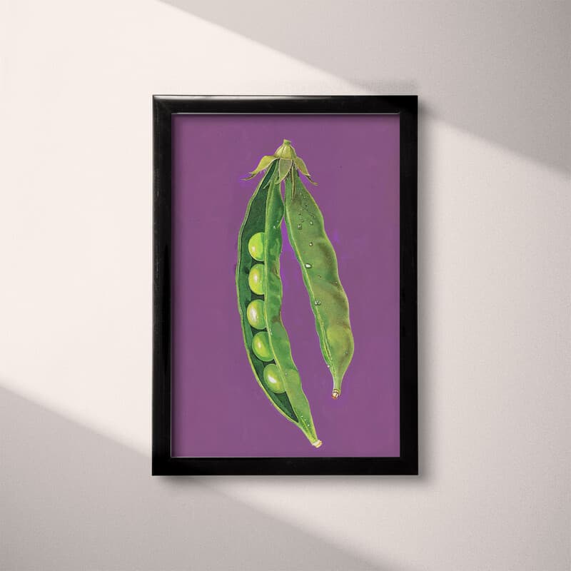 Full frame view of A minimalist pastel pencil illustration, peas in a pod