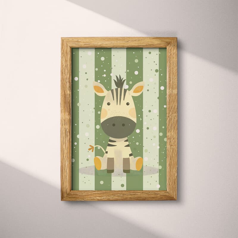 Full frame view of A cute simple illustration with simple shapes, a zebra