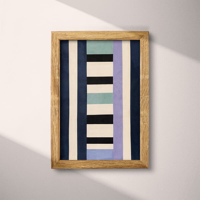 Full frame view of A minimalist textile print, symmetric stripe pattern