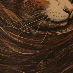 Cat Art | Animal Wall Art | Animals Print | Black, Green, Brown and Beige Decor | Vintage Wall Decor | Living Room Digital Download | Halloween Art | Autumn Wall Art | Cartoon Drawing
