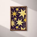 Full frame view of An art deco textile print, star pattern