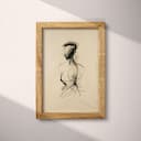 Full frame view of A vintage charcoal sketch, a body figure