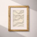 Matted frame view of A contemporary textile print, wind pattern