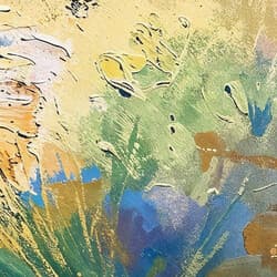 Desert Oasis Digital Download | Nature Wall Decor | Landscapes Decor | Blue, Orange, Brown and Black Print | Impressionist Wall Art | Living Room Art | Housewarming Digital Download | Summer Wall Decor | Oil Painting