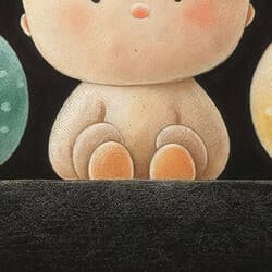 Gumdrops Art | Food Wall Art | Food & Drink Print | Black, Beige and Brown Decor | Chibi Wall Decor | Kids Digital Download | Baby Shower Art | Easter Wall Art | Pastel Pencil Illustration