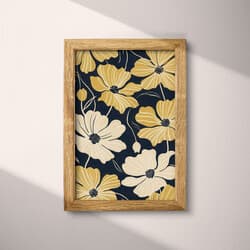 Floral Digital Download | Floral Wall Decor | Flowers Decor | Beige, Black, Brown and Gray Print | French country Wall Art | Living Room Art | Housewarming Digital Download | Autumn Wall Decor | Textile