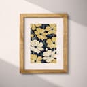 Matted frame view of A french country textile print, floral pattern