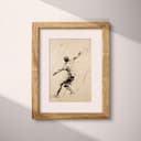 Matted frame view of A vintage graphite sketch, tennis