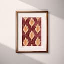 Matted frame view of A southwestern textile print, simple pattern