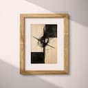 Matted frame view of A vintage graphite sketch, abstract symbol