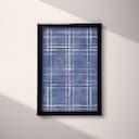 Full frame view of A minimalist textile print, symmetric plaid pattern