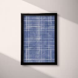 Plaid Pattern Digital Download | Pattern Wall Decor | Abstract Decor | Blue and White Print | Minimal Wall Art | Living Room Art | Back To School Digital Download | Autumn Wall Decor | Textile